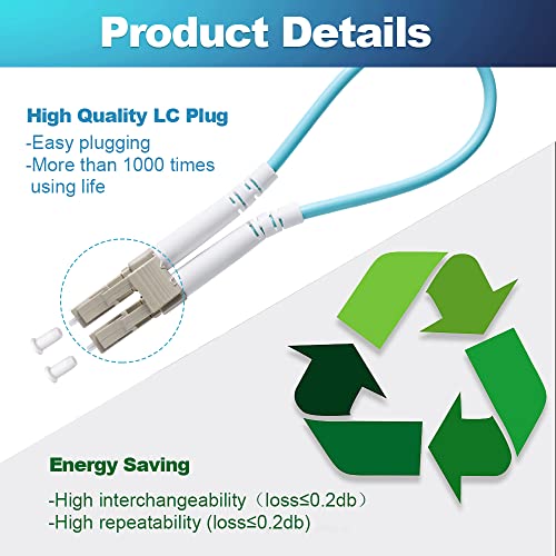 4 PCS OM3 Loopback Plug Tester Multimode LC-UPC סיבים אופטיים מתאם כבלים דופלקס 50/125