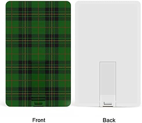 כרטיסי בנק אשראי משובצים סקוטיים ירוקים טראטן בכרטיס פלאש USB כונן אחסון מקל זיכרון נייד כונן 32 גרם
