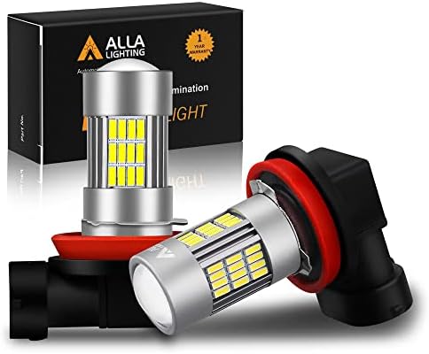 תאורת אללה סופר בהיר H8 H16 H11 LED אורות ערפל נורות 4014 54-SMD, 6000K קסנון לבן למכוניות החלפת משאיות