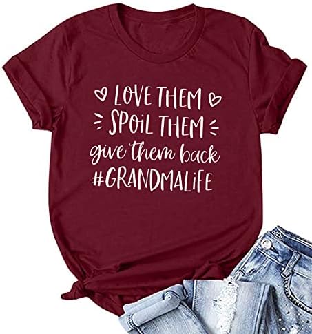סבתא חולצה נשים אוהבות אותן מקלקלות אותן מחזירה אותן בחזרה סבתא סבתא חיים גרפיים טיזים מזדמנים