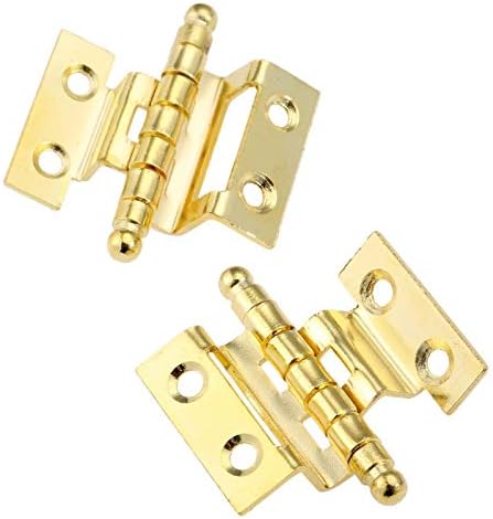 SDGH 2 PCS ריהוט זהב צירים דקורטיביים ארון דלתות דלתות ציר כתר 8 חורים עיצוב לקופסת תכשיטים