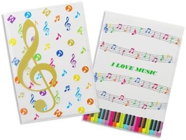 מוסיקה נושאים צבעוני מוסיקלי הערות ברור פלסטיק קובץ 4 מחזיק