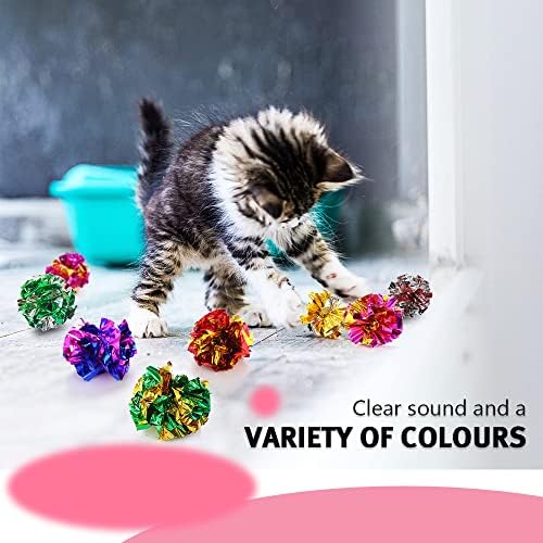כדורי אביב חתול צבעוני מיילר להתקמט כדורי חתול צעצועי אינטראקטיבי ספירלת חתלתול עכבר צעצוע עם