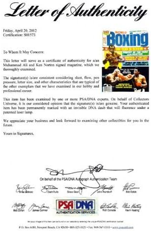 מוחמד עלי וקן נורטון חתמו על מגזין איגרוף עולמי 01573-מגזיני איגרוף חתומים