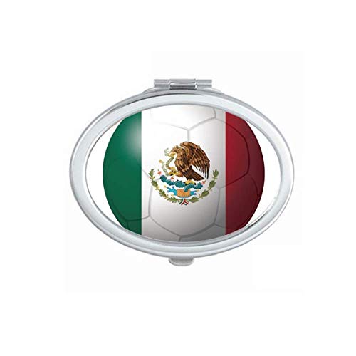 מקסיקו לאומי דגל כדורגל כדורגל מראה נייד לקפל יד איפור כפול צד משקפיים