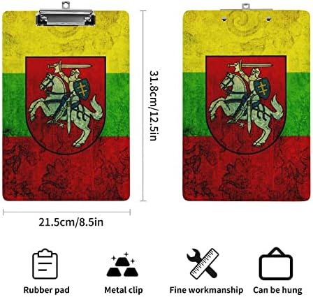 ליטאי דגל אקריליק לוח נייד קליפ לוחות עם נמוך פרופיל מתכת קליפ לוח לבית משרד