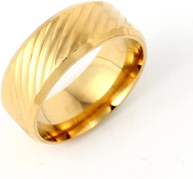 קולסו 8 ממ זהב צבע טבעת מים גל טבעות לגבר ונשים-74919