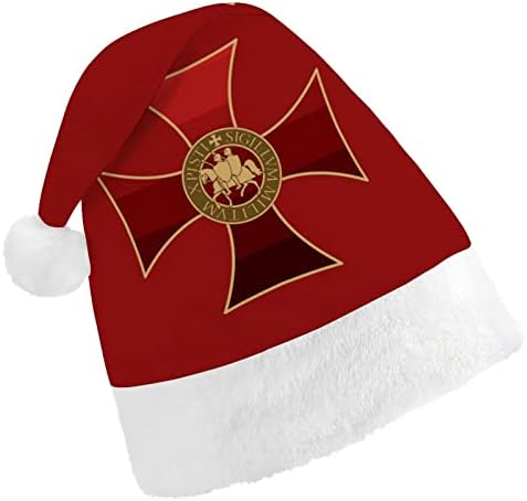 טמפלרים אביר לוגו חג המולד כובעי בתפזורת מבוגרים כובעי חג המולד כובע לחגים חג המולד ספקי צד