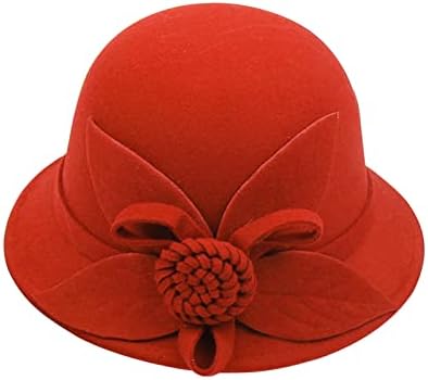 נשים חורף כובע נשים של סתיו וחורף פרחים עגול למעלה מזדמן דייג של אגן כובע קטן מגבעת
