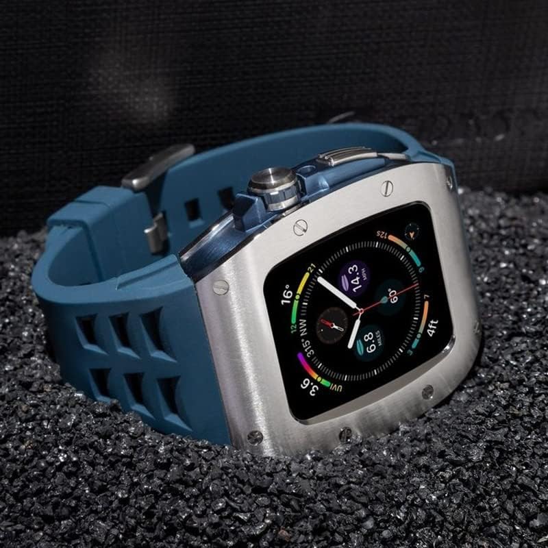 ערכת שינוי XNWKF עבור Apple Watch 8 7 מארז נירוסטה לסדרת IWatch 8 7 6 5 4 44 ממ 45 ממ רצועת