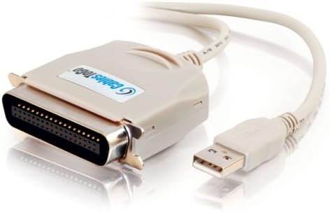 C2G 16898 USB ל- Centronics 36 כבל מתאם מדפסת מקבילה, בז '