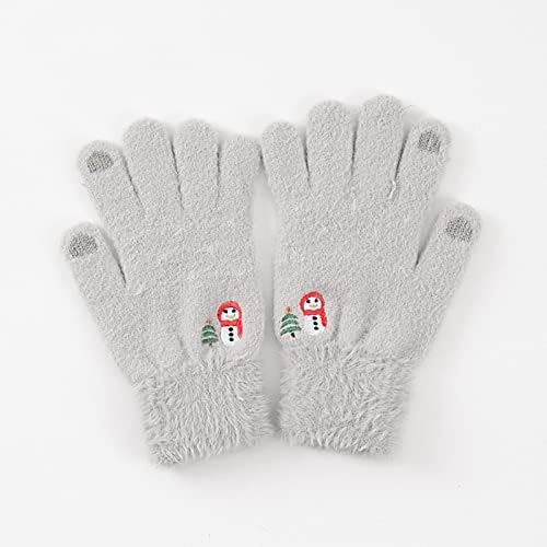נשים מקרית שלג רקום קטיפה מלא אצבע כפפות חורף חם כפפות כפפות לנשים קר מזג אוויר מבודד