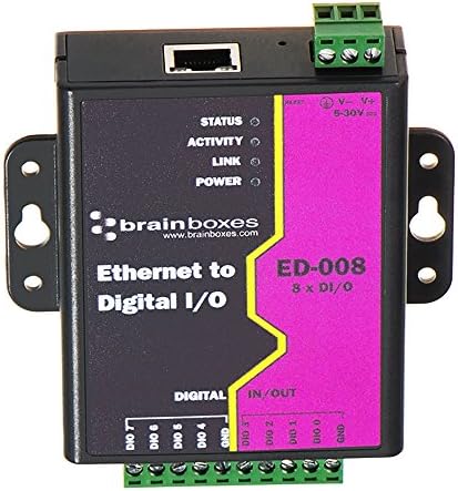 Ethernet ל- 8 קווי IO דיגיטליים - ED -008