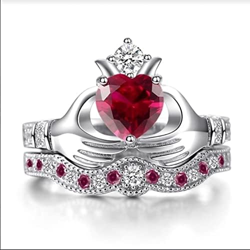 2023 מתנה חדשה תכשיטי אבן לבנה בעבודת יד חותכים טבעת יוקרה אירוסין טבעות נישואין תכשיטים לנשים וינטג '