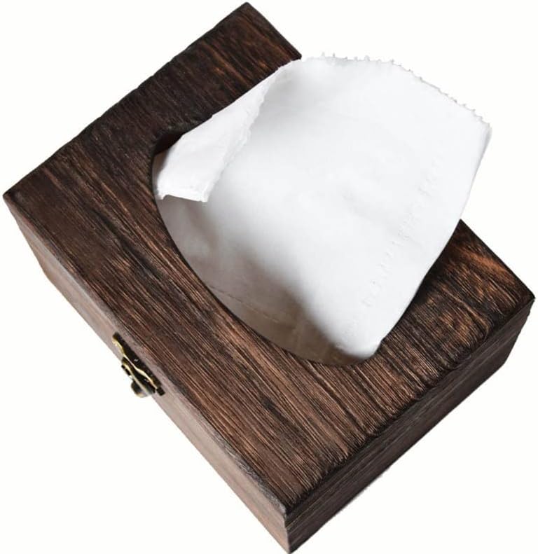 קופסת רקמות מעץ לוקו מכסה מפית בית מחזיק נייר מארז מכסה מחזיק ברקמות אמבטיה מכסה מפיות
