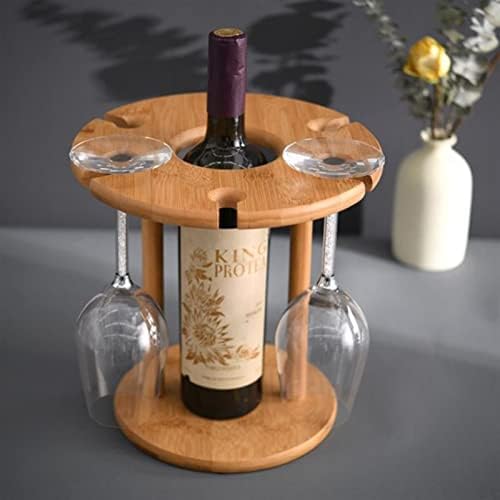 AMABEAGJBJ קיר רכוב מתלים יין במבוק מחזיק כוס יין מעץ חינם עמדת ייבוש עומדת עמדת עמדת שולחן