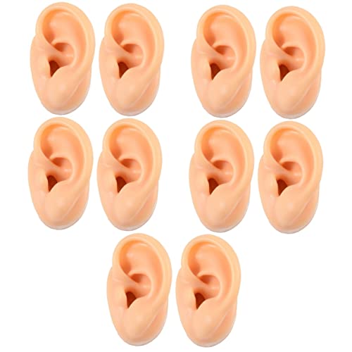 10 יחידות סיליקון אוזן דגם קישוט עגילי בובת סיליקון תבניות אדם גוף דגם חינוכי צעצוע מזויף אוזן מודלים מזויף אדם