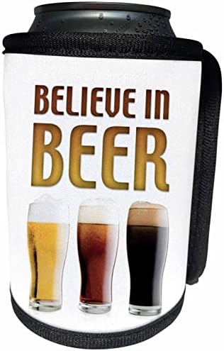 תמונת מילים של מילים מאמינים בבירה עם ספלי בירה - יכול לעטוף בקבוקים קירור יותר