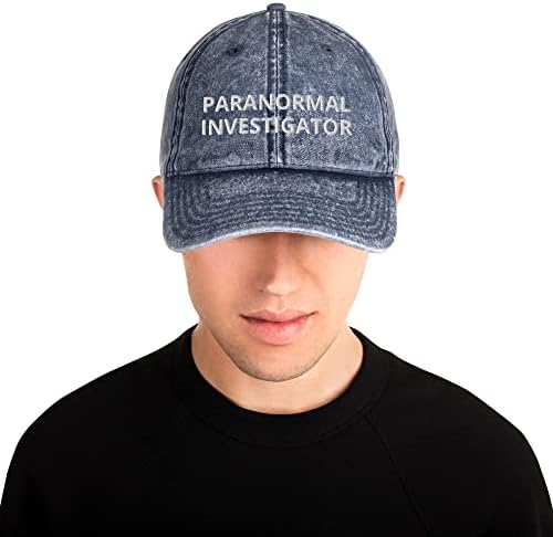 Mindgone Paranormal חוקר וינטג 'אבא כובע - כובע צייד רוח רפאים, בגדי ראש קריפטי, מוזר על -טבעי מוזר