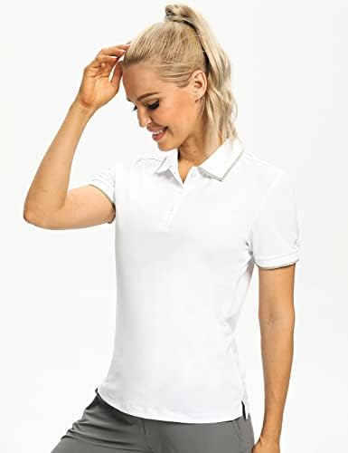 Hiverlay נשים חולצות גולף חולצות פולו לנשים UPF 50+ צווארון מהיר יבש קלות טניס חולצות יומיות חולצות