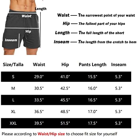 מכנסי זיעה של Mens Shutbo 5.5 אינץ 'מהיר אימון יבש אימון כושר אתלטי ריצה מכנסיים קצרים עם כיסים