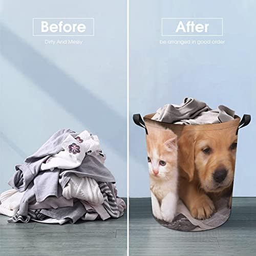 גורים כלבים וחתולים גורים כביסה סל כביסה מתקפל סל כביסה סל בגדי אחסון תיק