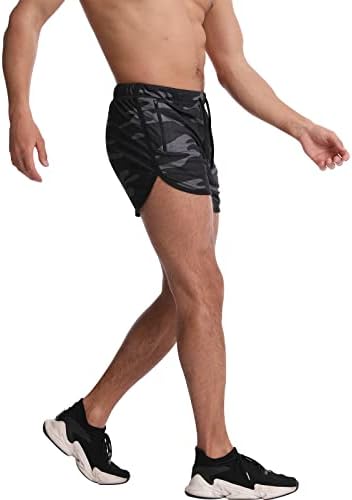 מכנסי חדר כושר Oebld לגברים 3 אינץ 'מהיר ריצה יבש אימון מכנסיים קצרים עם כיסי רוכסן