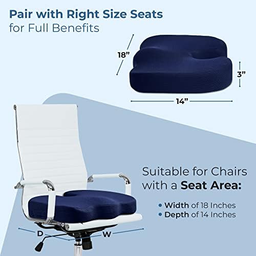 5 כוכבים כרית כרית מושב יונייטד לכיסא משרדי - כרית כיסא קצף זיכרון - עצם זנב, Sciatica, הקלה על כאבי גב תחתון