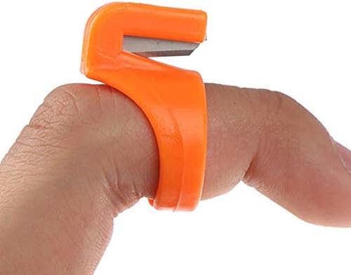Larath 15 חתיכות טבעת סכין אצבעות טבעת פלסטיק חותך חותך אצבעי תפירה אביזרי תפירה כלים DIY עם