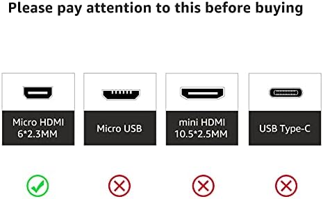 יסודות אמזון מיקרו-HDMI במהירות גבוהה לכבל מתאם הטלוויזיה HDMI-6 רגל