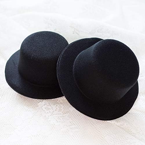 באחריות 6 מחשב 5.1 W מיני שחור כובעים רשמיים כובעים מיניאטוריים למלאכות DIY אביזרי שיער מקשטים