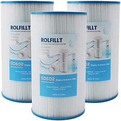 Rolfillt PWK30 מחליף מסנני ספא קפיציים חמים ， תואם ווטקינס 31489, יוניקל C-6430, FILBUR FC-3915, P/N0969601,