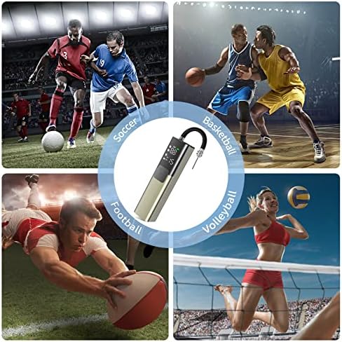 Pumteck My01 משאבת כדור חשמלית עם אינפלציה ודפלציה, מד לחץ מדויק ו -4 מצבים מראש, משאבת כדור אוטומטית לכדורסל,