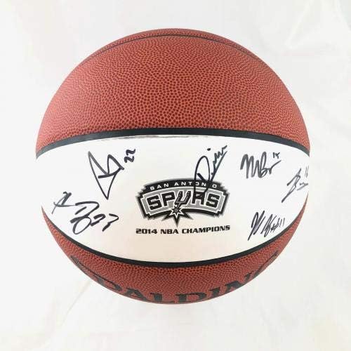 2013-14 קבוצת ספרס חתמה על כדורסל PSA/DNA חתימה כדור חתימה - כדורסל חתימה