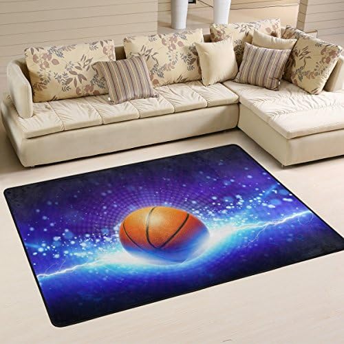 ColourLife שטיחים קלים שטיחים שטיחים שטיחים רכים שטיח שטיח שטיח לילדים לחדר סלון חדר שינה 72 x 48 אינץ 'כדורסל
