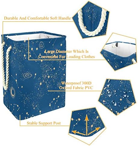דפוס חלק גלקסי גלקסי 300 ד אוקספורד עמיד למים סל כביסה סל כביסה גדול עבור שמיכות בגדים צעצועים