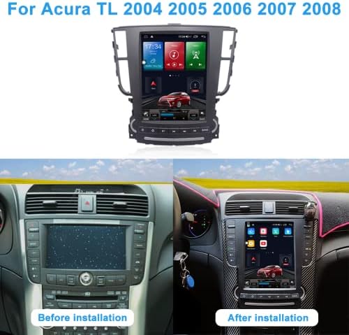 ניווט לרכב Abuwu עבור Acura TL 2004 2005 2006 2007 2008, 10.4 אינץ 'אנדרואיד 12 IP