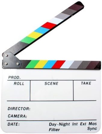 אקריליק עץ 9. 6איקס 11.7 / 25איקס 30 ס מ יבש למחוק מנהל סרט סרט קלאפר לוח צפחה עם צבע מקלות-לבן