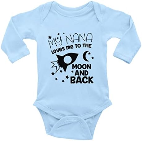 הננה שלי אוהבת אותי לירח ובחזרה בחור ארוך בגד גוף ילד תינוק פעוטות פעוטות בגדי תינוק