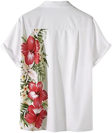 אישית הוואי חולצות לגברים פרח מזדמן כפתור למטה קצר שרוול הוואי חולצה שנות ה-70 חולצות לגברים חולצות