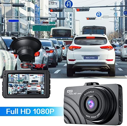 מצלמת מקף מקף Nolyth 1080p מצלמת מקף למכוניות מצלמות מקף מקף מלא של מצלמות מכוניות מקף קדמיות עם