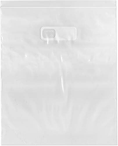 רוכסן פלימור שקיות ניילון משוחזרות, מקפיא 2 ליטר, 13 x 15
