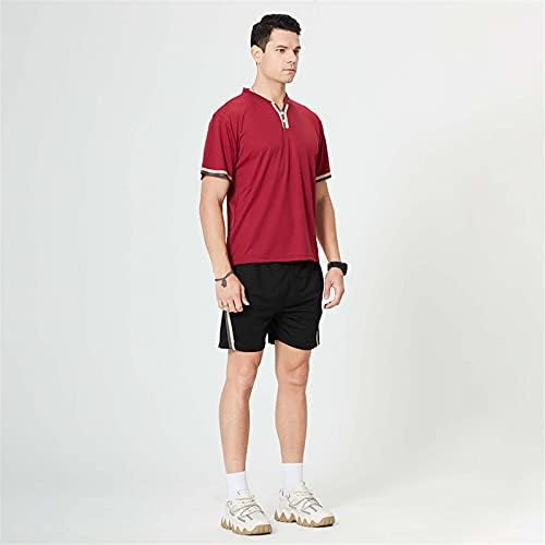 חליפות אופנה לגברים כושר חיצוני בתוספת גודל שני חלקים בגודל ספורט קיץ מפעיל שמלת לילה טוקסידו פנאי אדום
