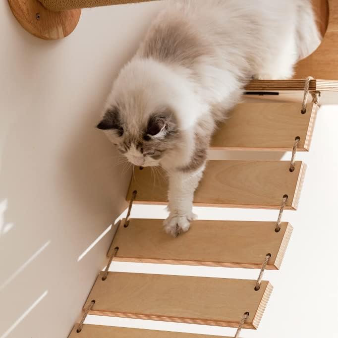 קיר רכוב חתולי מדף,חתול ערסל סט השעיה גשר וסריטות לוח-בערסלים מתוך ריהוט באתר