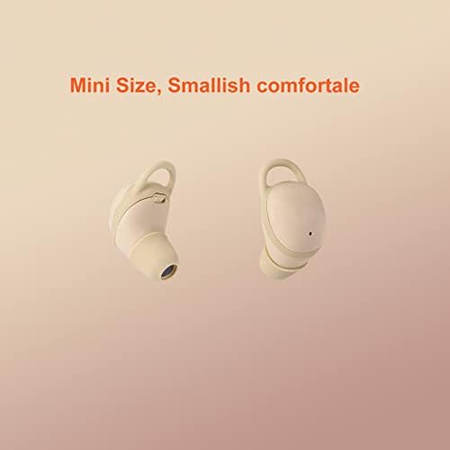 Sqrmini Mini Wireless Bluetooth אוזניות באוזניות בלתי נראות באוזן 6 שעות משחק עם מיקרופון, בקרת