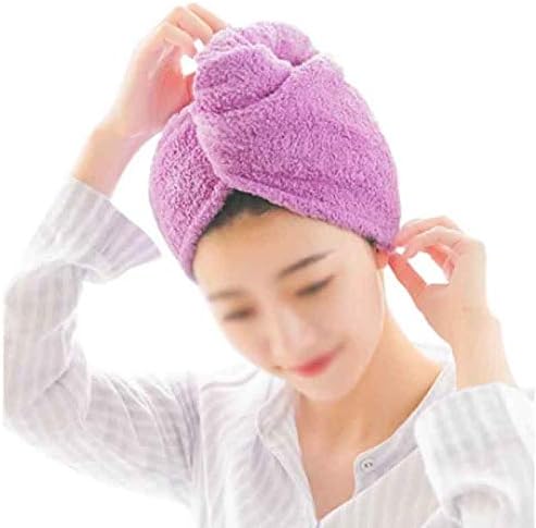 Jeonswod 1 pcs מיקרו -סיב אחרי מקלחת יבש שיער עטוף נשים בנות מגבת של גברת מהיר שיער יבש כובע כובע