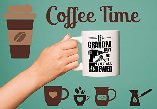אם סבא לא יכול לתקן את זה אנחנו כל דפוק 11 עוז לבן קרמיקה סבא קפה ספל מצחיק סבא קפה ספל