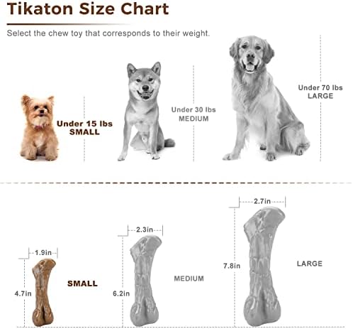 צעצועים לעיסה של Tikaton Dog Dog עבור כוסות אגרסיביות גזע גדול, צעצועי כלבים קשוחים צעצועים לקיעת שיניים לגורים