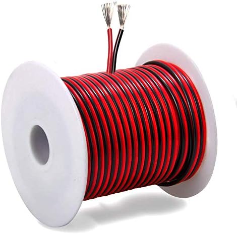 18 מד נחושת משומר 2pin 2 צבע כבל שחור אדום חיבור חוט חשמלי רצועות LED רצועות הרחבה חוט 12V/24V DC, כבל 18AWG