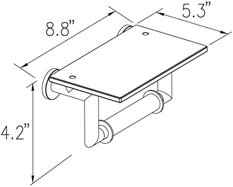 ג'ינג'ר 4627/PC Kubic בעל נייר טואלט כפול פוסט, כרום מלוטש